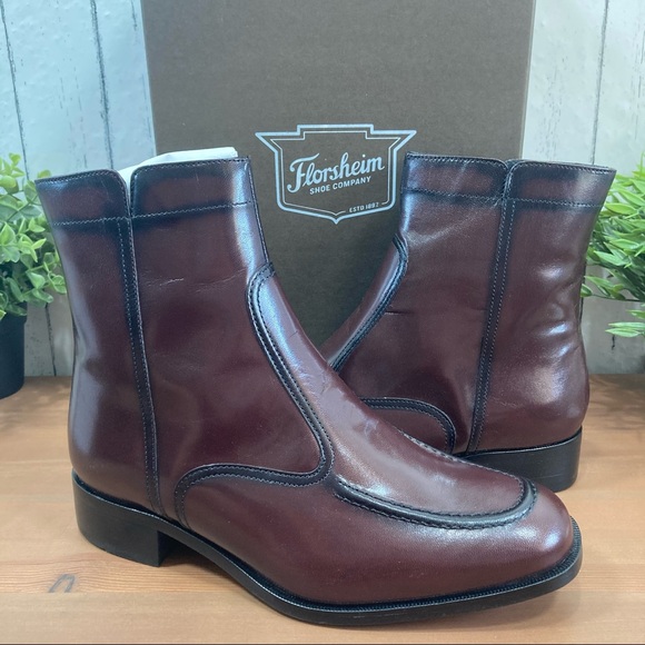 Florsheim Essex Zipper Black Moc Toe Boots